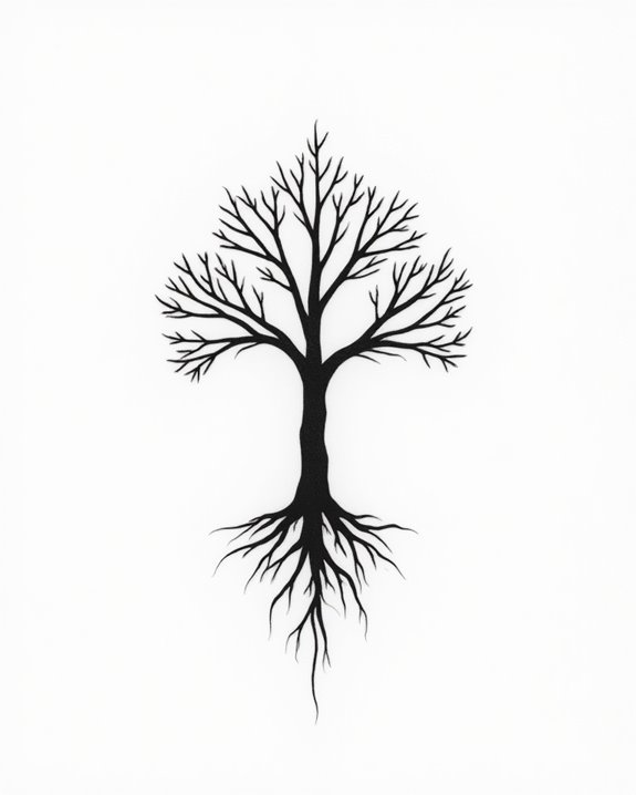 elegant interconnected growth symbol