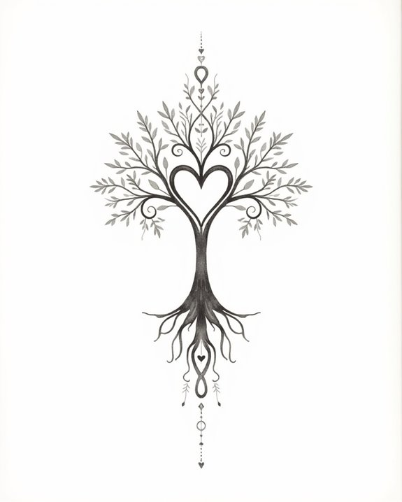 elegant intertwined love symbols