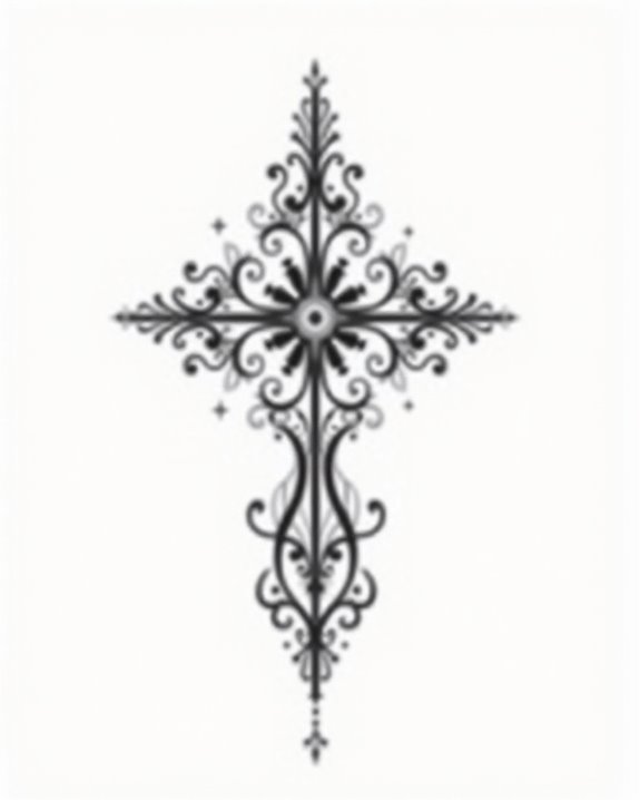 elegant intricate cross design