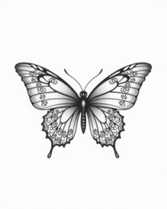 elegant lace butterfly pattern