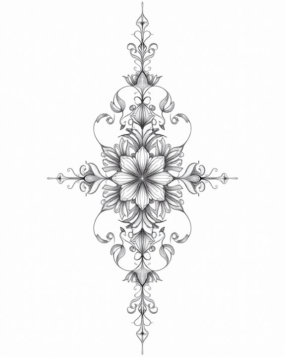 elegant lace tattoo artistry