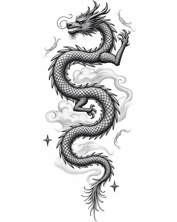 elegant layered coiled serpent