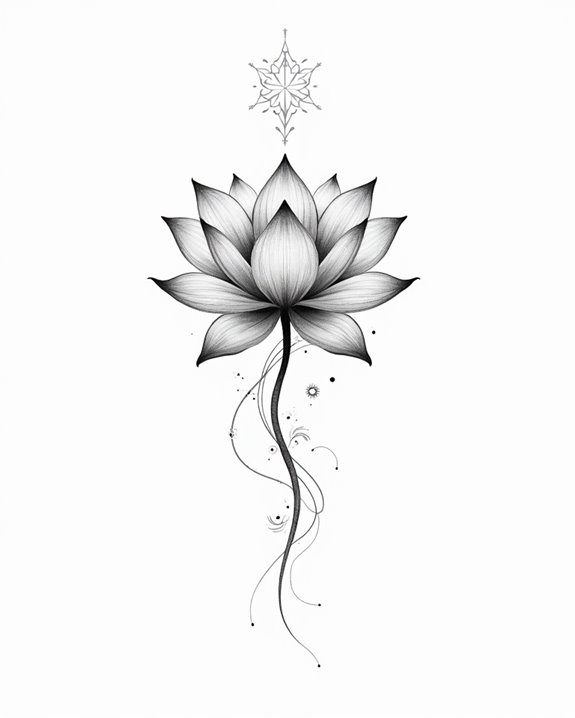 elegant lotus flower design