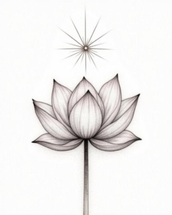 elegant lotus symbolizes hope