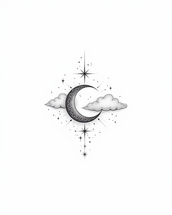 elegant lunar star silhouettes