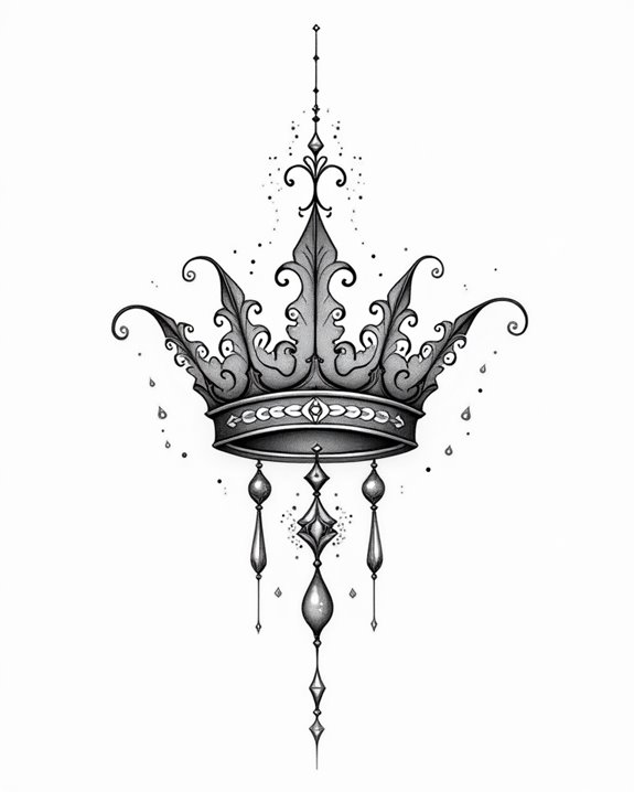 elegant mandala crown design