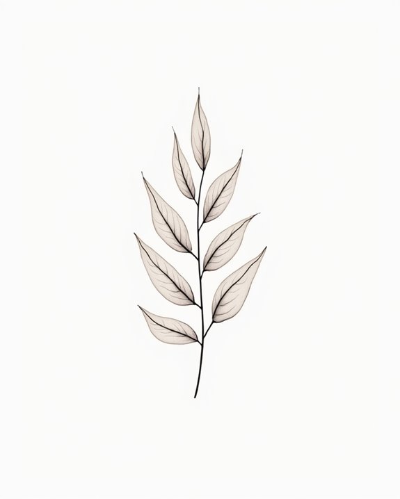 elegant minimal botanical tattoos