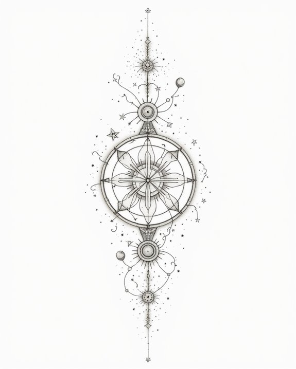 elegant minimal constellation tattoos