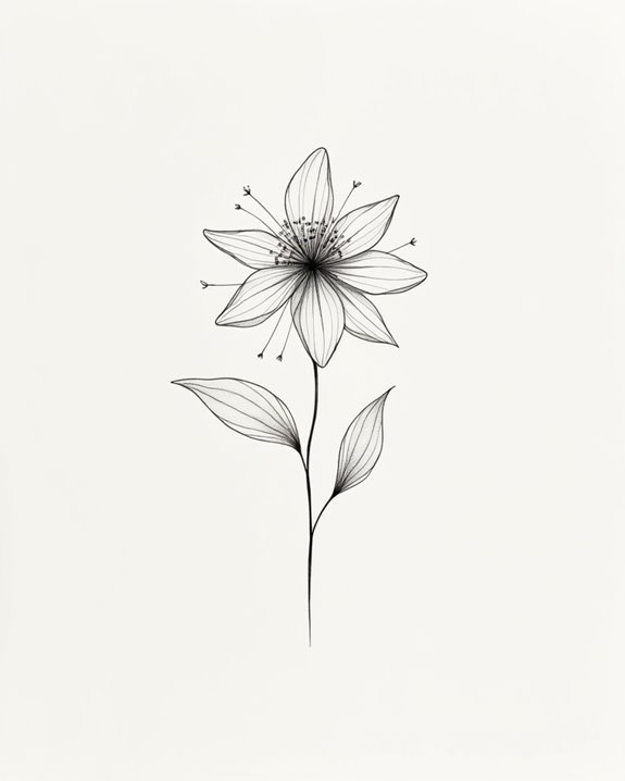 elegant minimal floral design