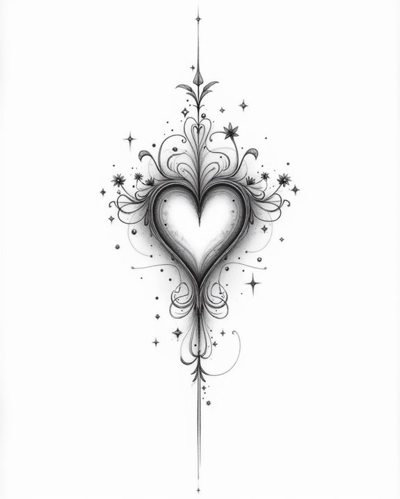 elegant minimal heart design