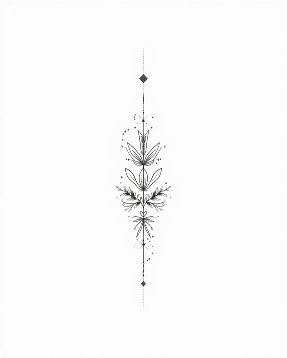 elegant minimal line tattoos