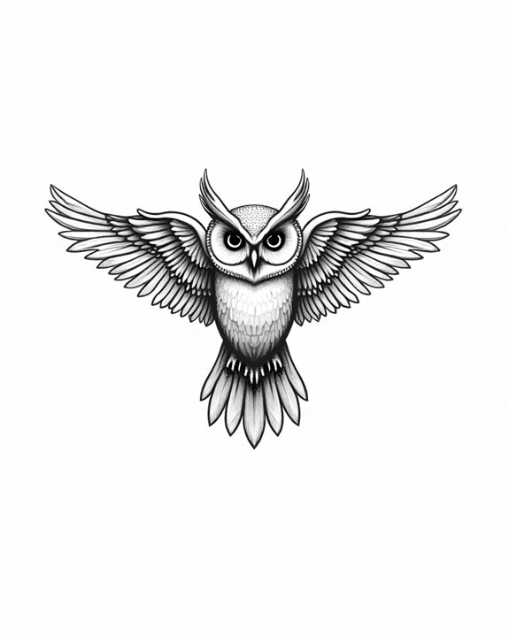 elegant minimal owl symbol