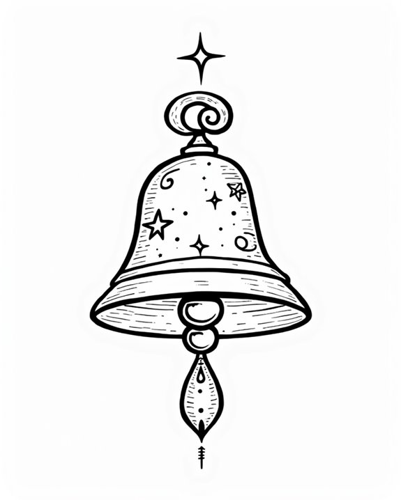 elegant minimalist bell tattoo