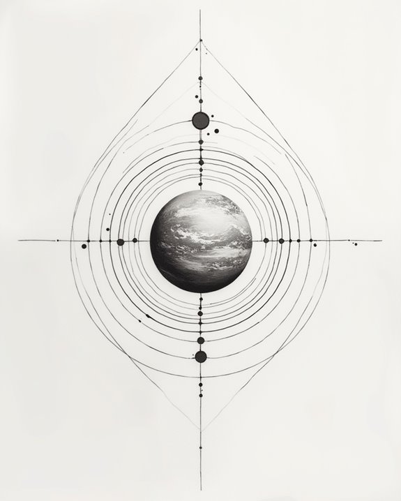 elegant minimalist celestial symbols