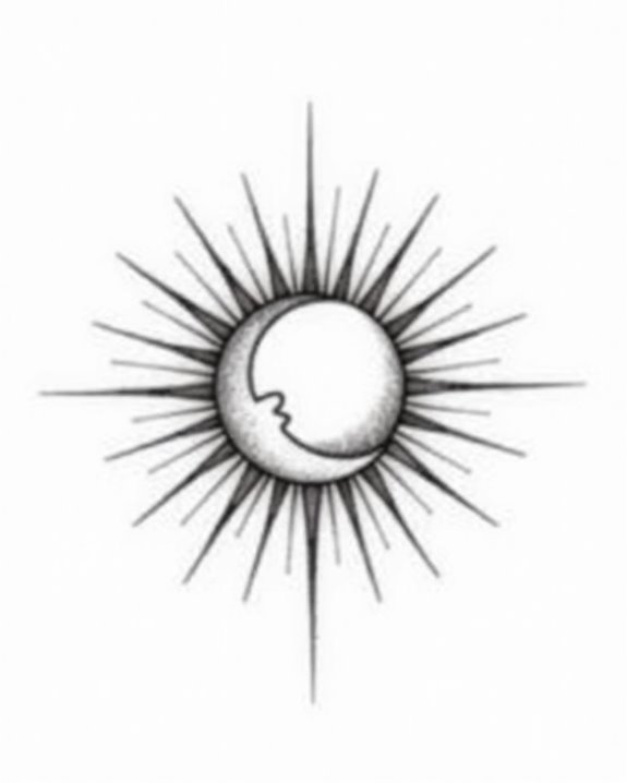 elegant minimalist celestial symbols