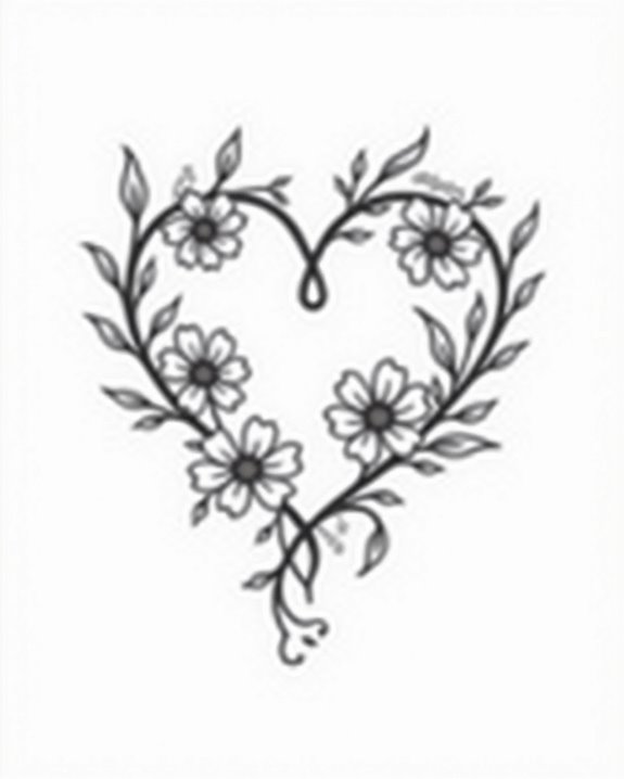 elegant minimalist couple tattoo