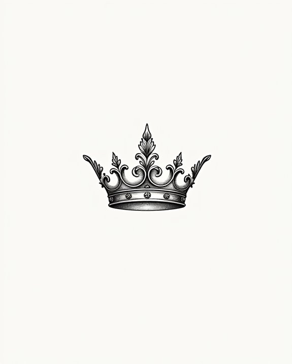 elegant minimalist crown illustration