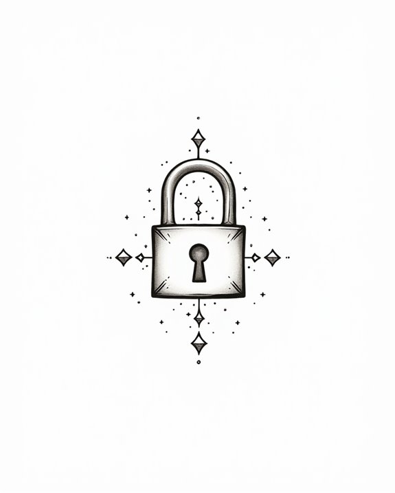 elegant minimalist diamond lock