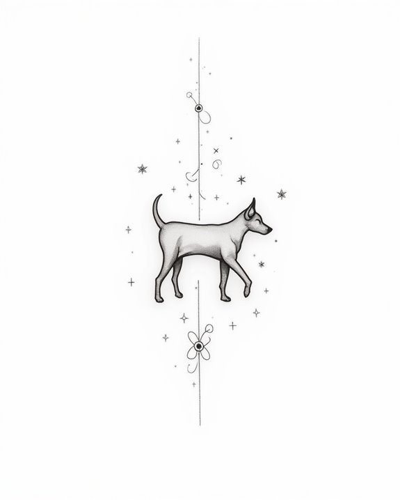 elegant minimalist dog art