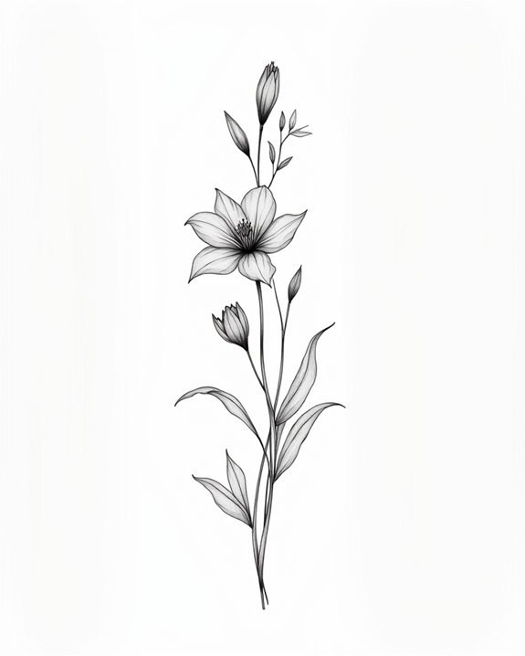 elegant minimalist floral design