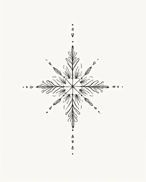 elegant minimalist geometric tattoos