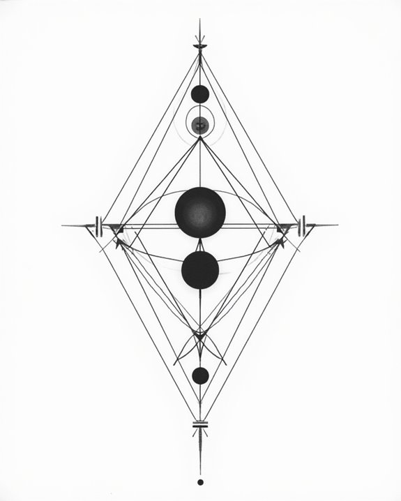 elegant minimalist geometric tattoos