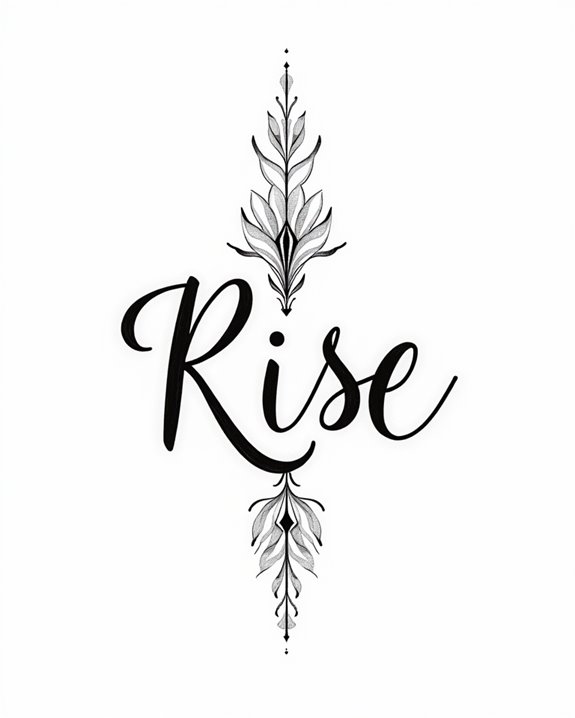 elegant minimalist hand lettering