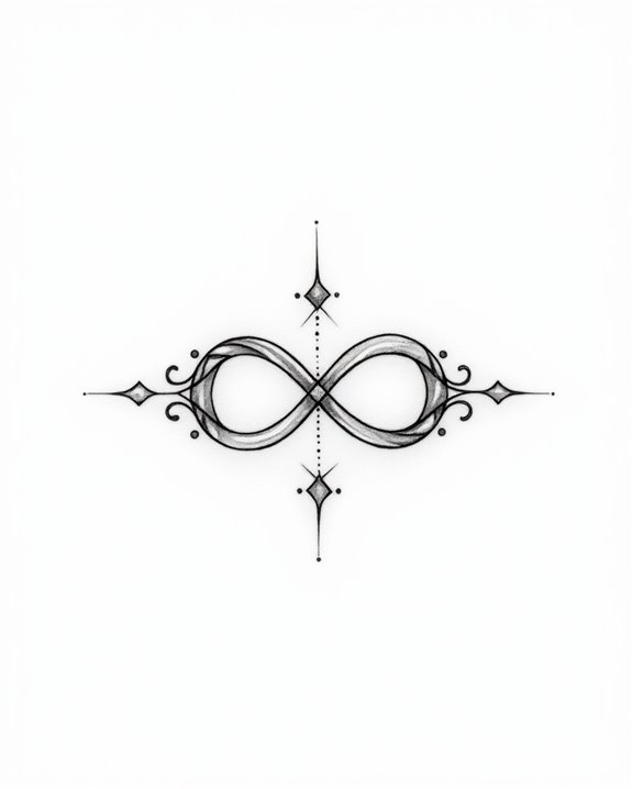 elegant minimalist infinity tattoos