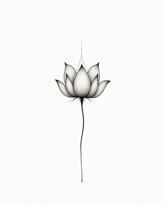 elegant minimalist lotus