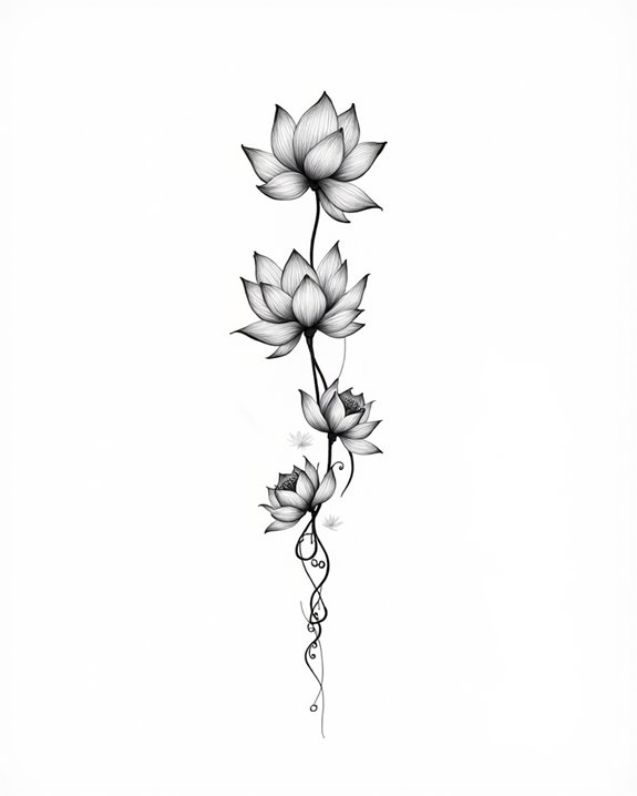 elegant minimalist lotus design