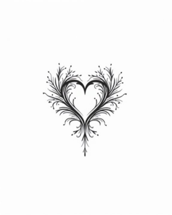 elegant minimalist love tattoo