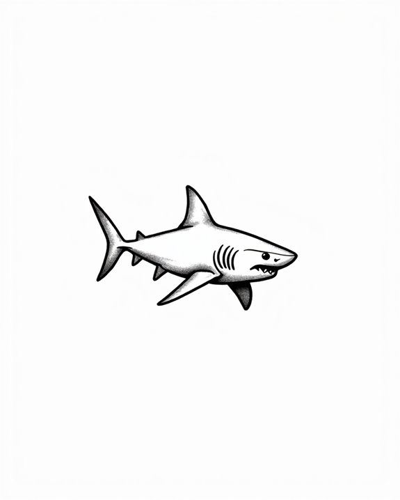 elegant minimalist shark design