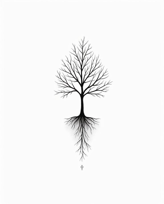 elegant minimalist tree symbolism
