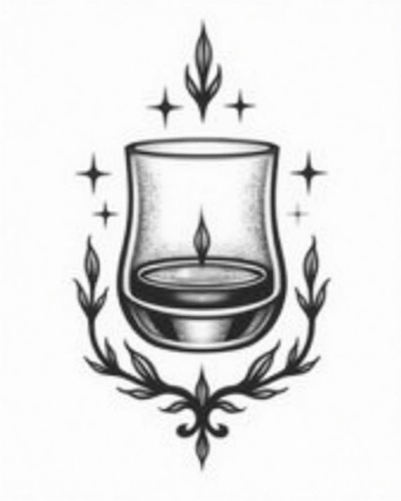 elegant minimalist whiskey icon