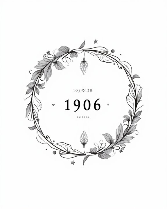 elegant minimalistic birthdate frame