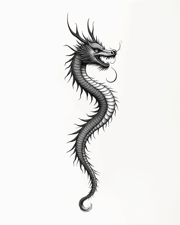elegant minimalistic dragon design