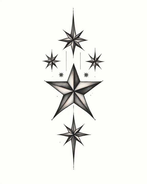 elegant minimalistic star design