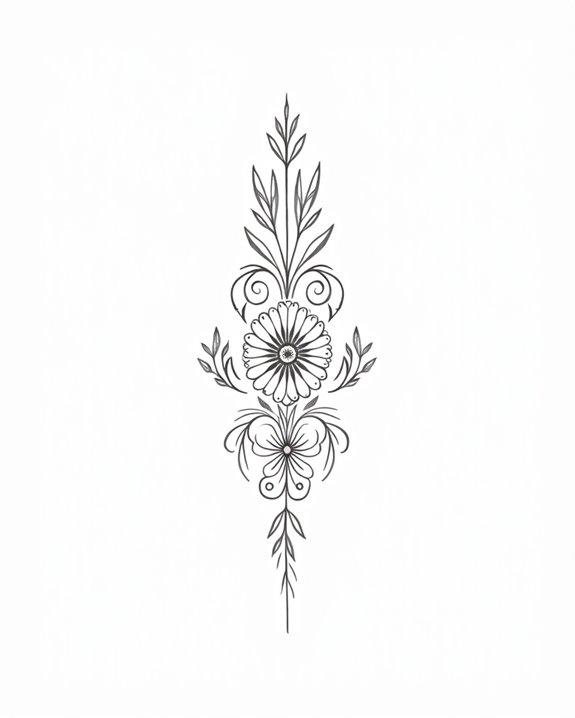 elegant minimalistic tattoo design
