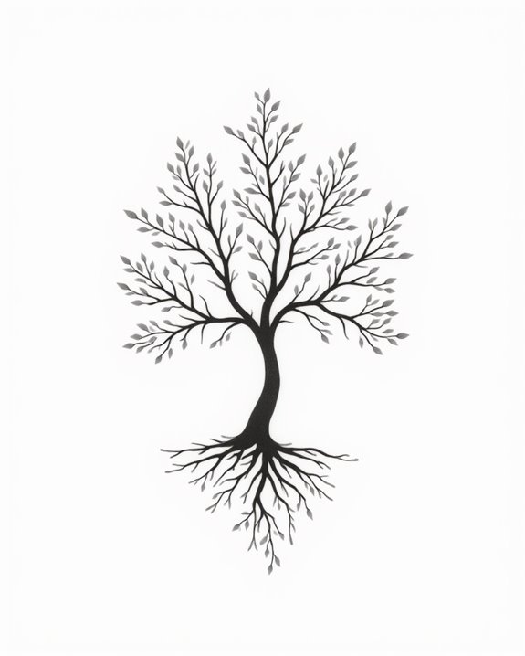 elegant minimalistic tree art