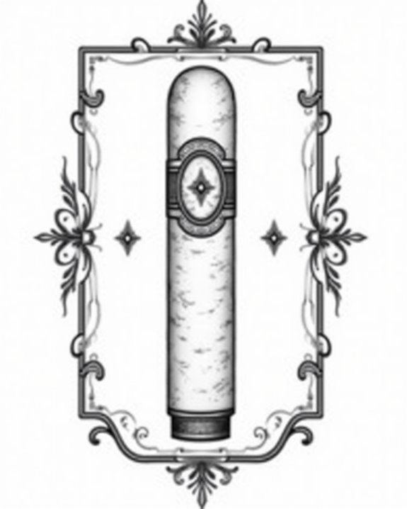 elegant monochrome cigar portrait