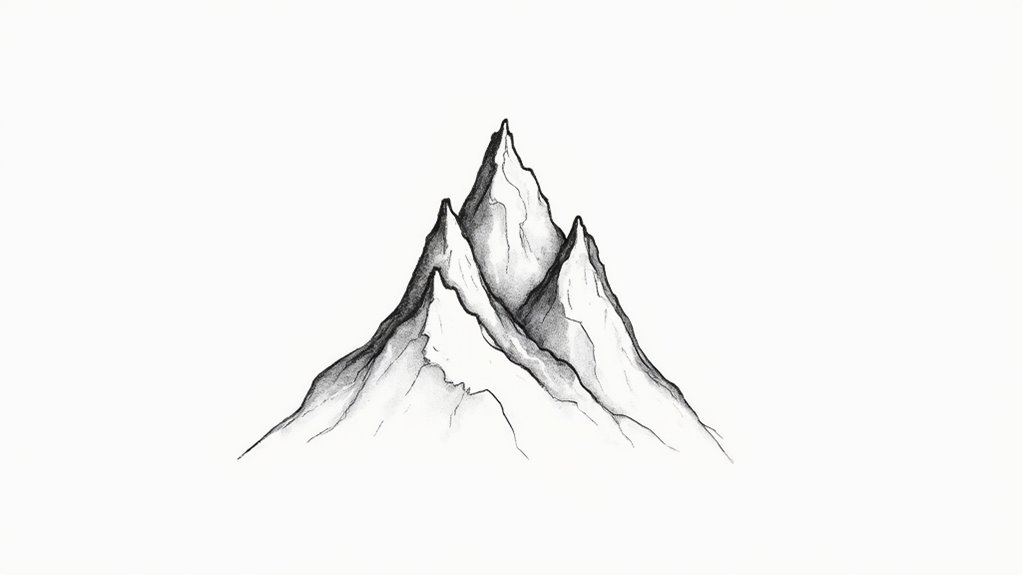 elegant mountain tattoo designs