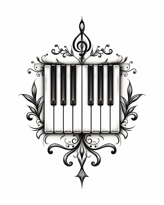 elegant musical symbolic ink