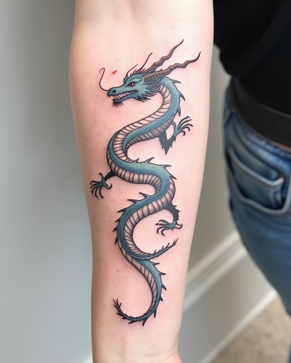 elegant muted dragon design