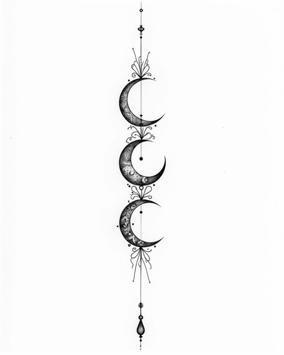 elegant mystical feminine tattoo