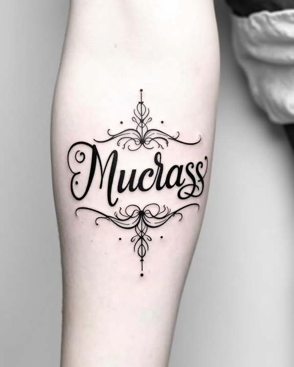 elegant name tattoo enhancements