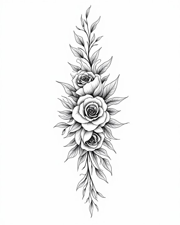 elegant nature inspired tattoo bands
