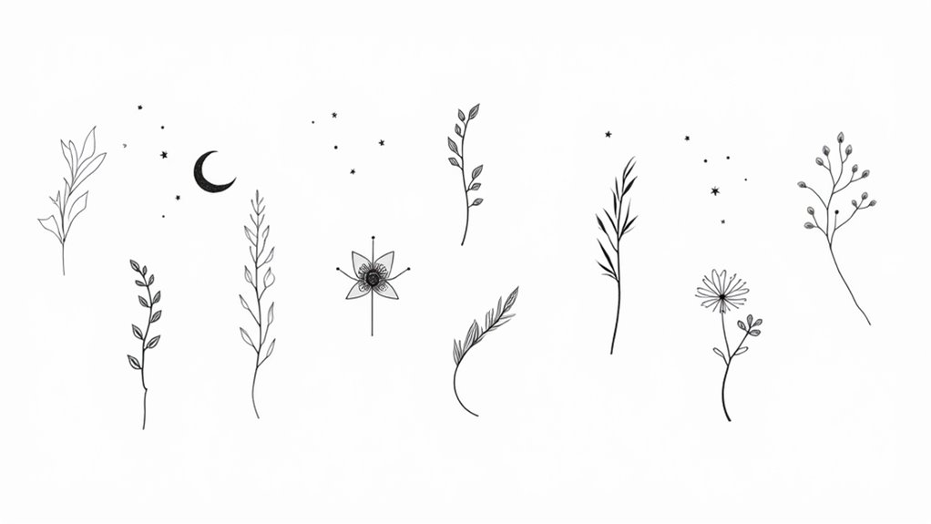 elegant needle forearm tattoos
