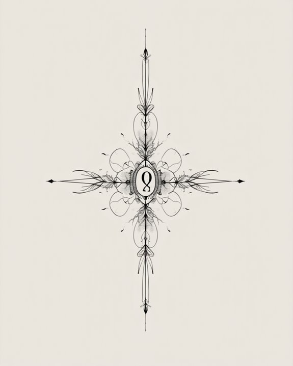 elegant numeric tattoo designs