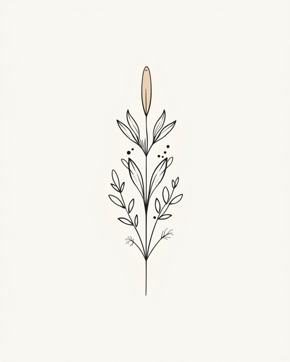 elegant organic minimalist tattoo