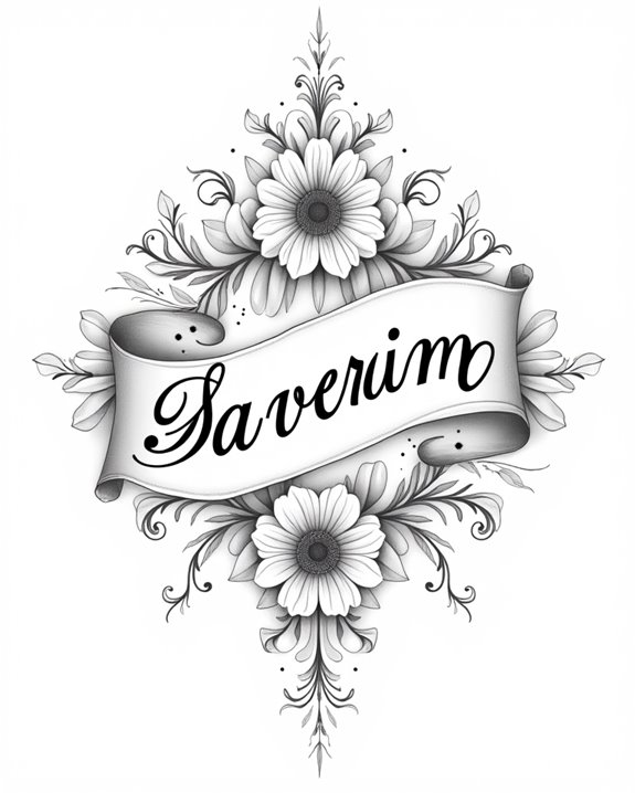 elegant ornate calligraphy